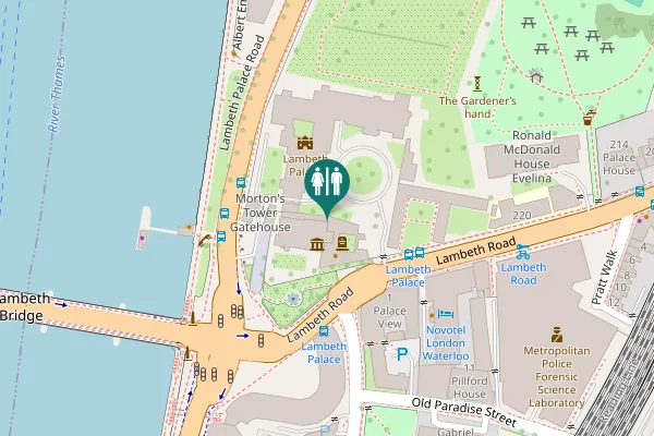 Map showing location of Lambeth Palace Road 5 Toilet
