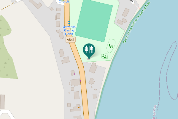 Map showing location of A841 Toilet