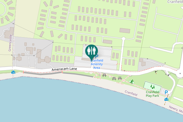 Map showing location of Ameracam Lane Toilet