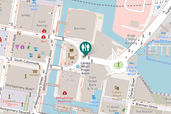 Map showing location of Baby Change