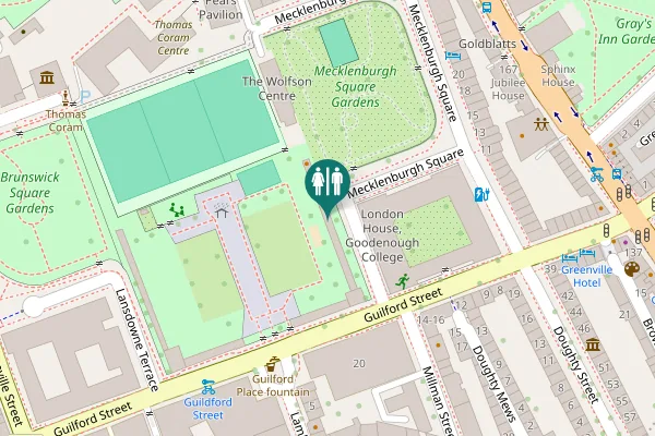 Map showing location of Mecklenburgh Place Toilet