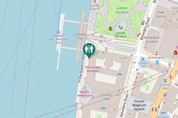 Map showing location of The Queen's Walk Toilet