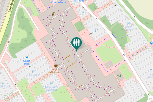 Map showing location of St Nicholas Avenue Unit 201 York Designer Outlet Toilet