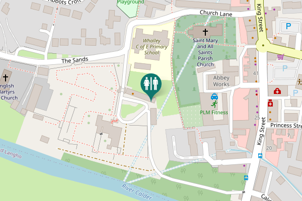 Map showing location of The Sands Toilet