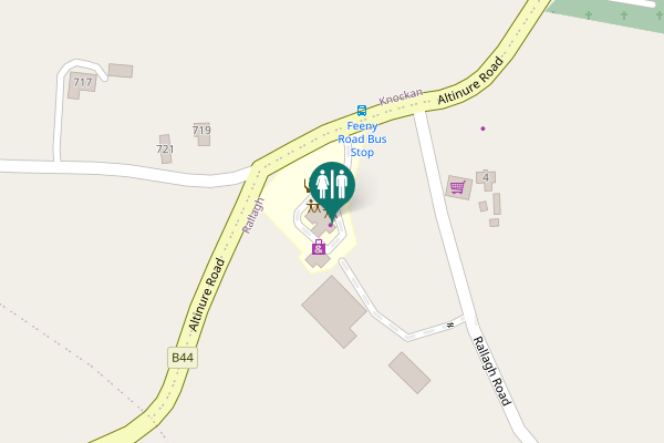 Map showing location of Feeny Road 715 Toilet