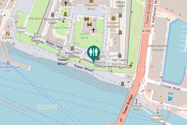 Map showing location of Greater London Toilet