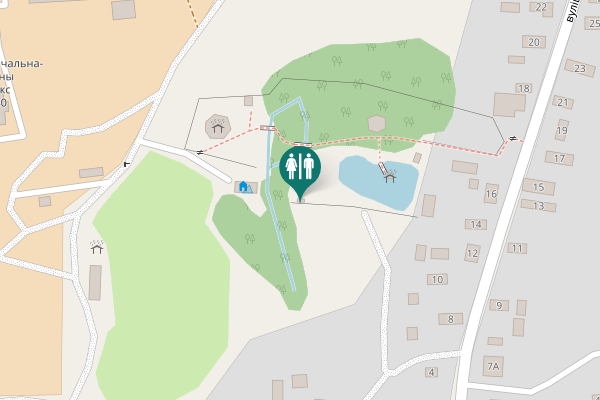 Map showing location of вуліца Перамогі 6 Toilet