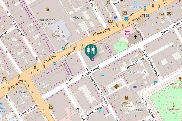 Map showing location of Piccadilly 181-184 Toilet