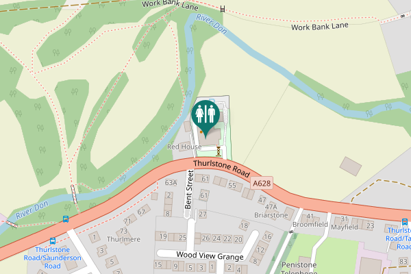 Map showing location of Thurlstone Road 61 Toilet