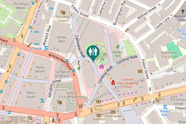 Map showing location of Cathedral Walk 6 Toilet