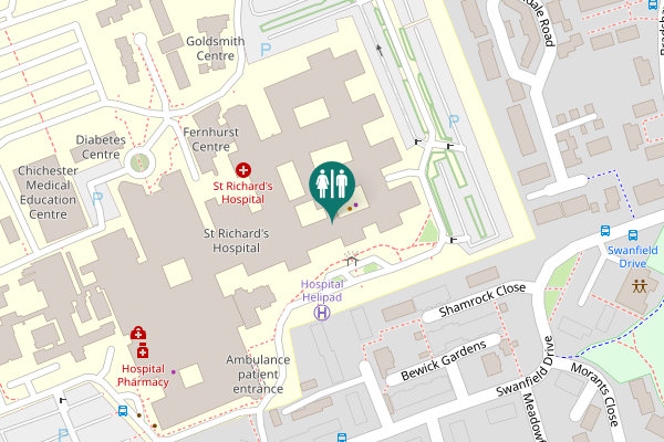Map showing location of Spitalfield Lane Toilet
