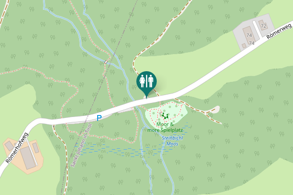 Map showing location of Römerweg Toilet