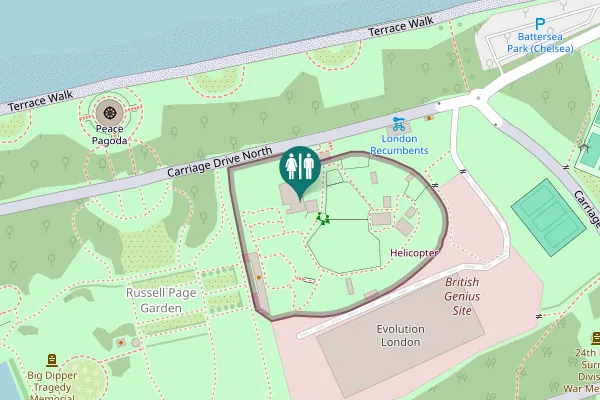 Map showing location of Carriage Drive North Toilet
