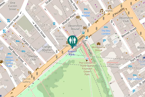 Map showing location of Piccadilly 80 Toilet