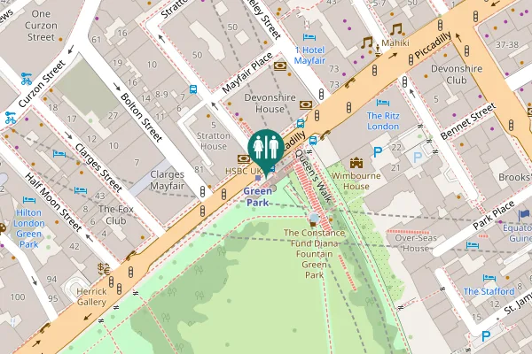 Map showing location of Piccadilly 78 Toilet