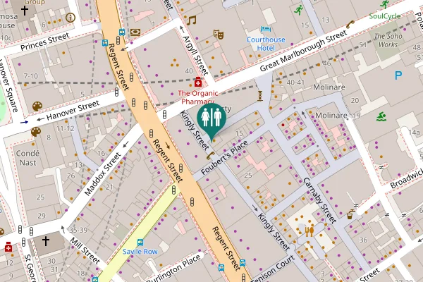 Map showing location of Kingly Street 34 Toilet