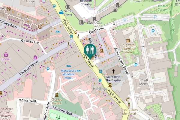Map showing location of Ladies