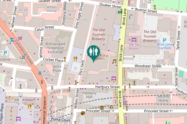 Map showing location of Dray Walk 9 Toilet