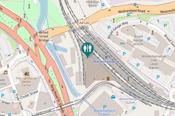 Map showing location of Railway Drive Toilet