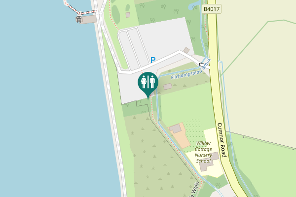 Map showing location of Countryside Walk Toilet