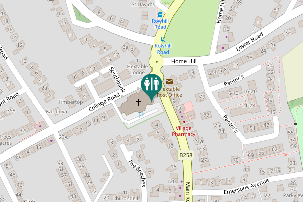 Map showing location of Main Road 1 Toilet
