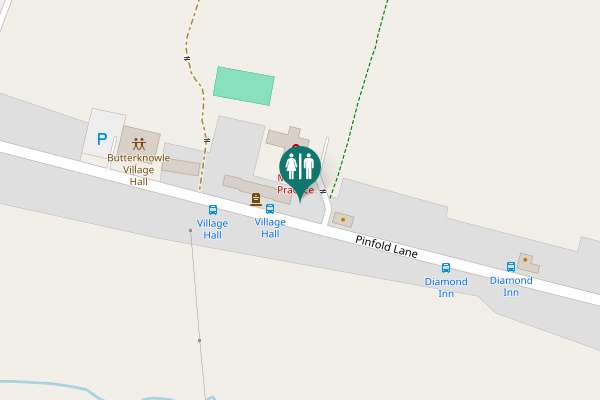 Map showing location of Pinfold Lane 1 Toilet