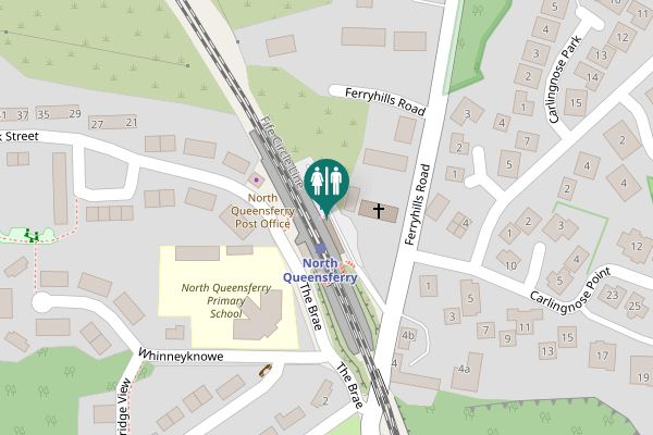 Map showing location of The Brae Toilet