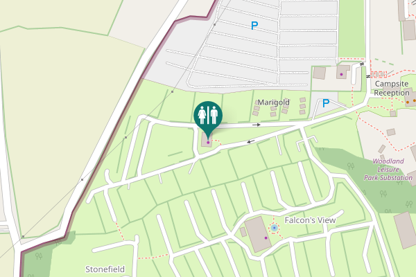 Map showing location of A3122 Toilet