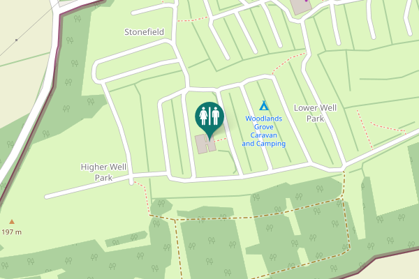 Map showing location of A3122 Toilet
