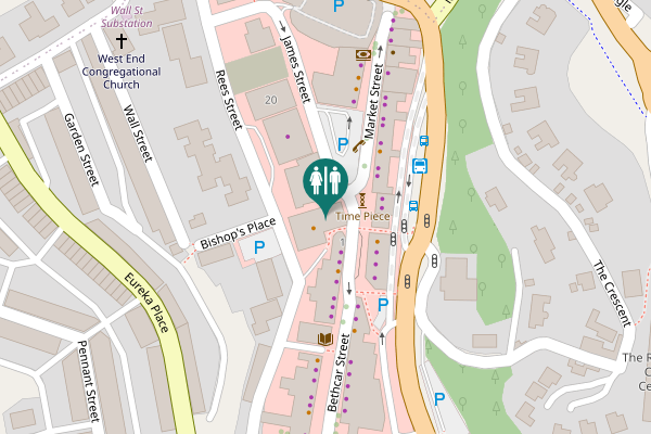 Map showing location of James Street 24 Toilet