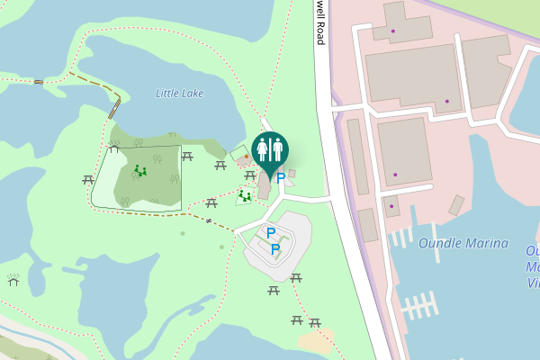 Map showing location of Barnwell Road Toilet