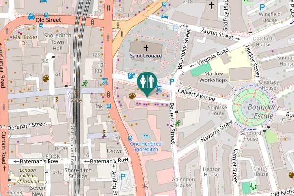 Map showing location of Cleeve Workshops Toilet