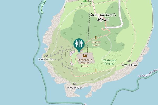 Map showing location of The Pilgrim's Steps Toilet
