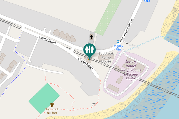 Map showing location of Camp Road Toilet