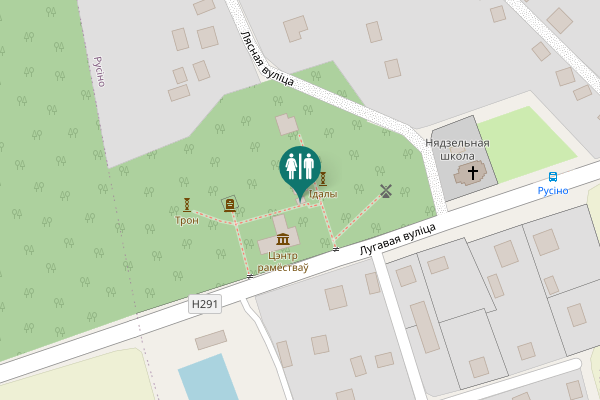 Map showing location of Лугавая вуліца Toilet