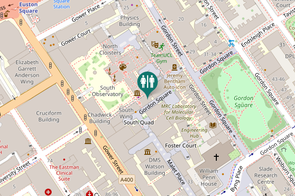 Map showing location of Gordon Square 27-28 Toilet