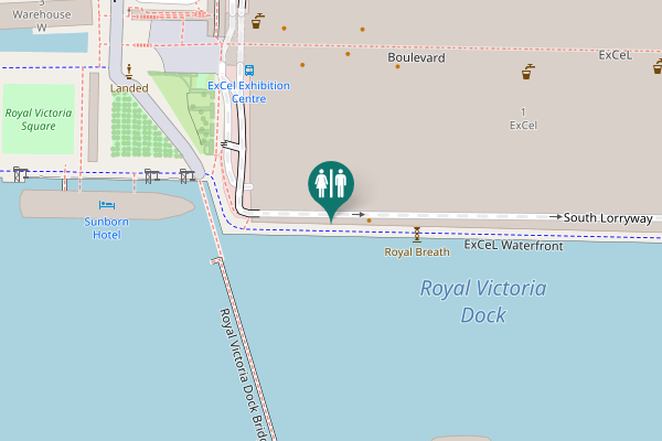 Map showing location of Western Gateway 1 Toilet