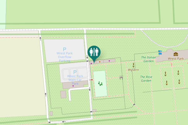 Map showing location of Silsoe Toilet