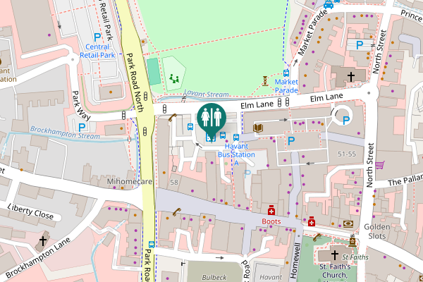 Map showing location of West Street Precinct 38A Toilet