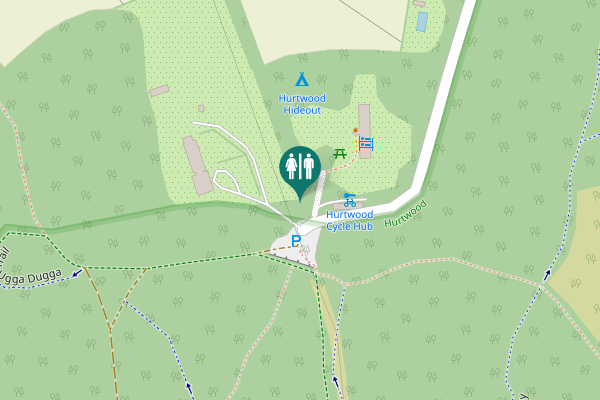 Map showing location of Radnor Lane Toilet
