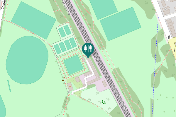 Map showing location of Baskerville Road Toilet