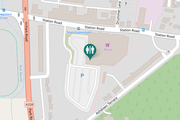 Map showing location of Station Road Toilet
