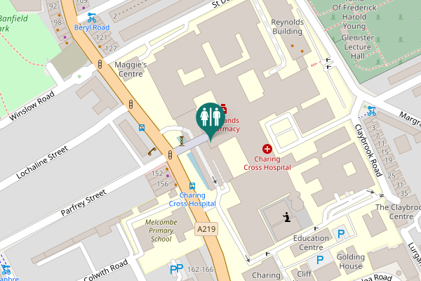 Map showing location of Greater London Toilet