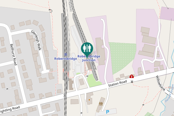 Map showing location of Station Road 11-23 Toilet