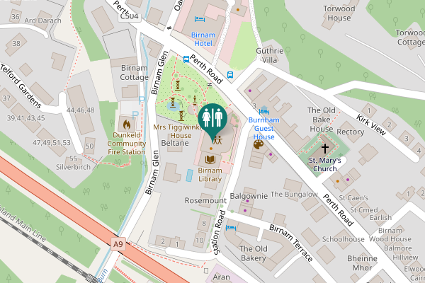 Map showing location of Station Road Toilet