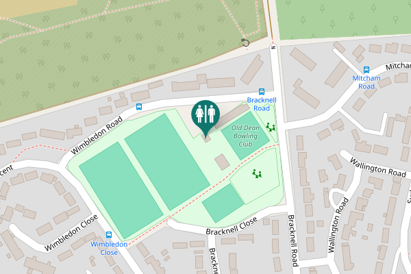 Map showing location of Wimbledon Road Toilet