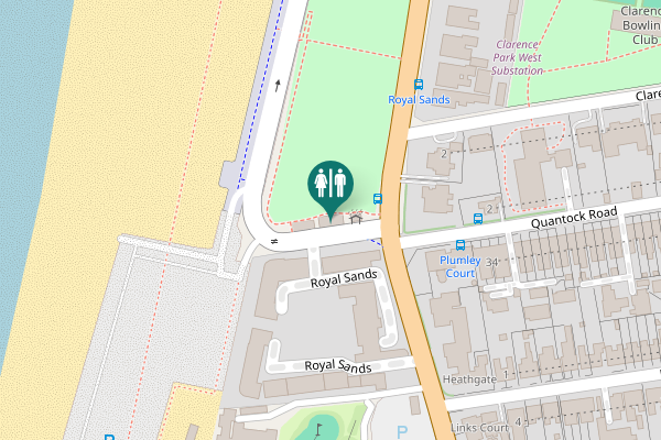 Map showing location of Marine Parade Toilet