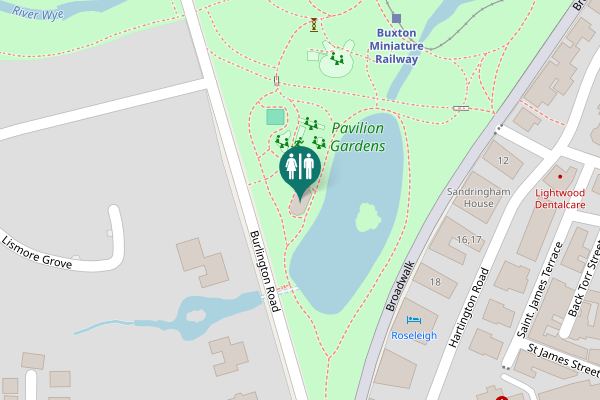 Map showing location of Burlington Road Toilet
