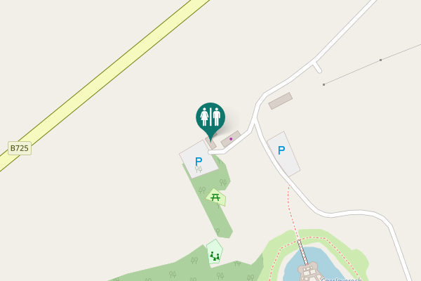 Map showing location of B725 Toilet
