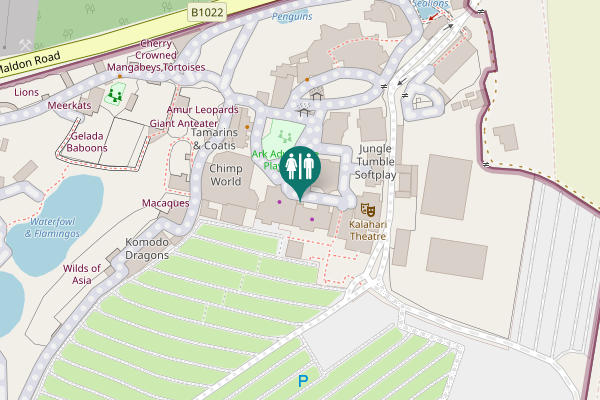 Map showing location of Colchester Toilet